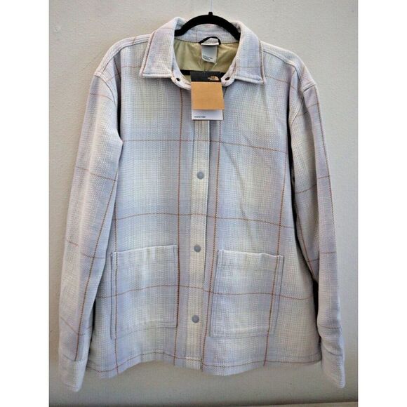 The North Face Women's Sz L Dusty Periwinkle Valley Twill Utility Shacket - Picture 1 of 12